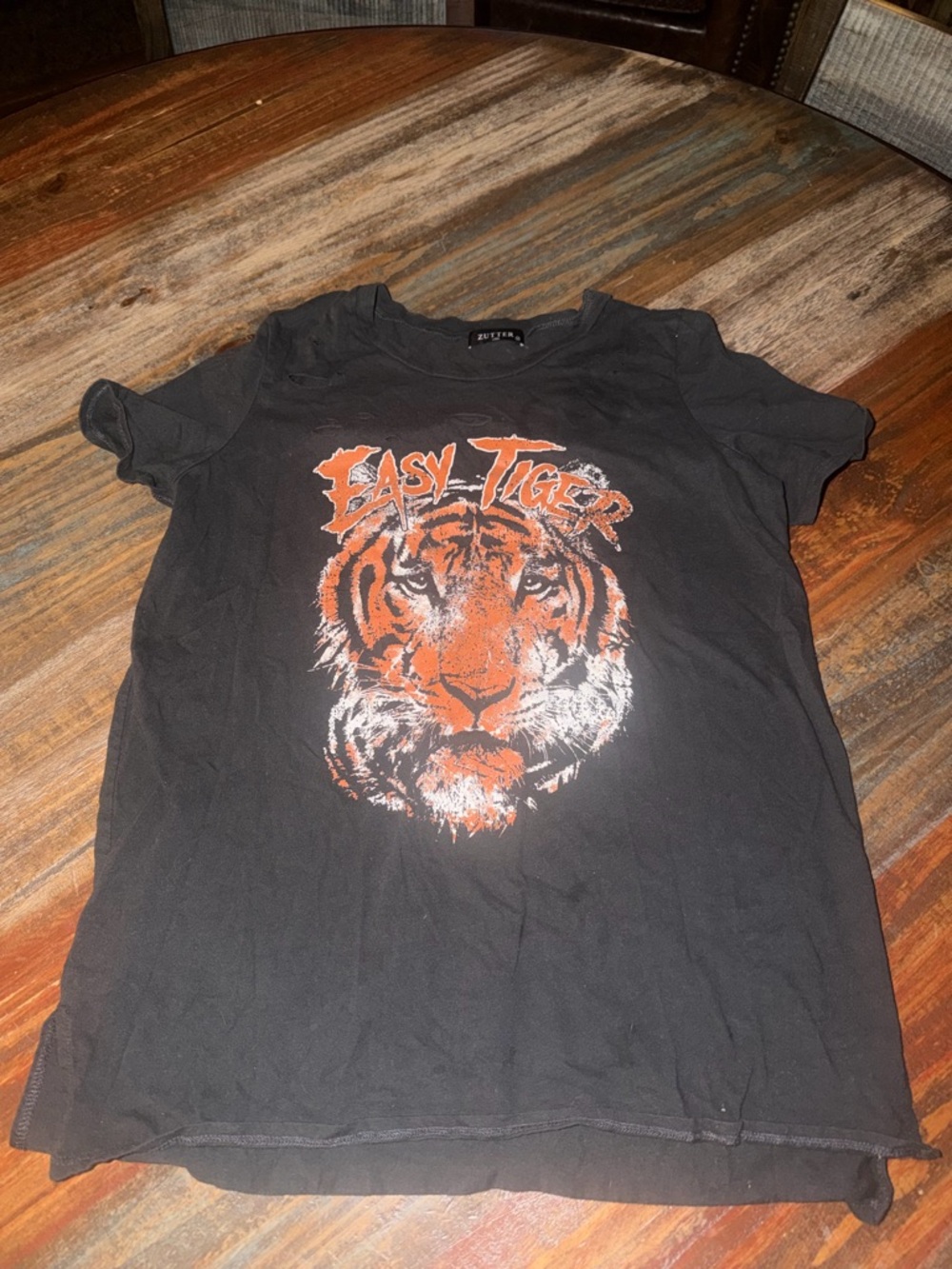Easy Tiger Graphic Tee - Black with Orange Tiger